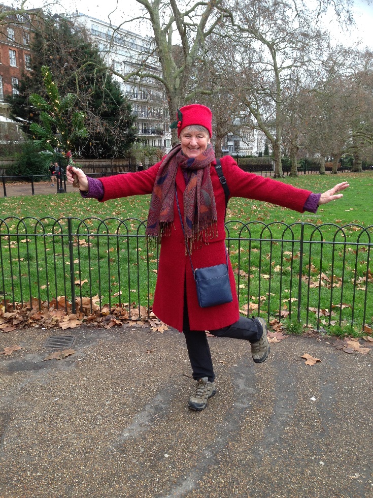 Xmas Walk 1 Our festive leader Gail