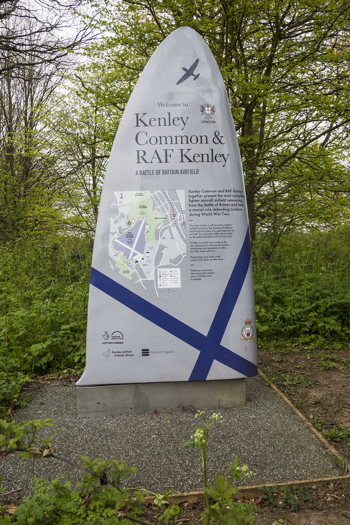 KenleytoCoulsdonSSigntoKenlyAirfield